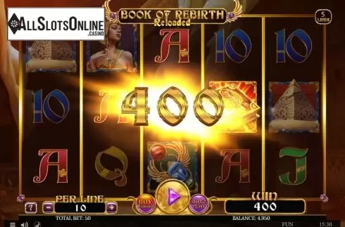 Win Screen 2. Book Of Rebirth Reloaded from Spinomenal
