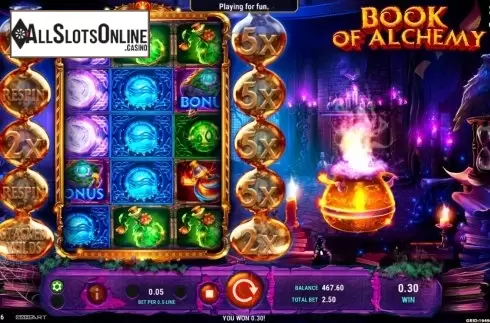 Win Screen 2. Book of Alchemy from GameArt