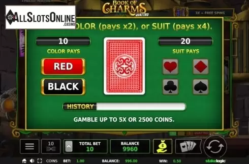 Gamble. Book of Charms from StakeLogic
