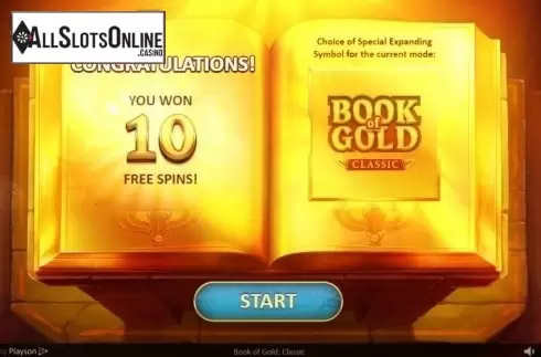 Free Spins 1. Book of Gold: Classic from Playson