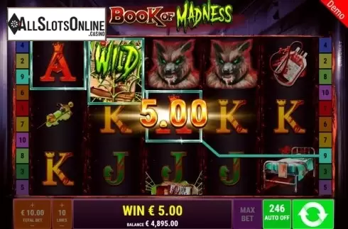 Win Screen 1. Book of Madness from Gamomat