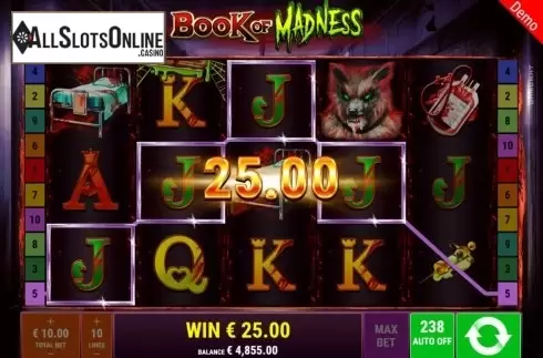 Win Screen 2. Book of Madness from Gamomat