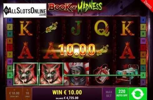 Win Screen 4. Book of Madness from Gamomat