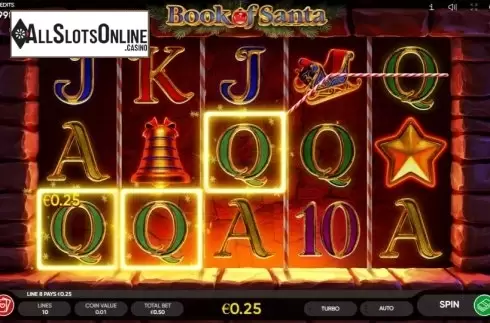 Win Screen 3. Book of Santa (Endorphina) from Endorphina