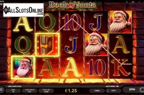 Win Screen 5. Book of Santa (Endorphina) from Endorphina