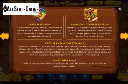 Features 1. Book of Symbols from Gamzix