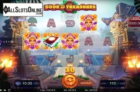 Win screen . Book of Treasures	 from Thunderspin