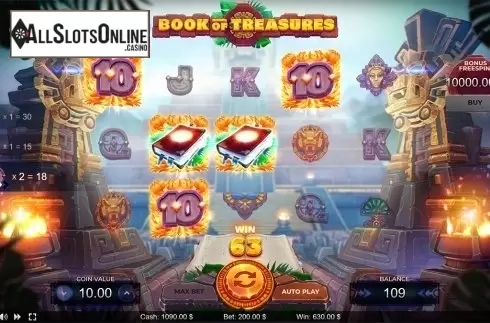 Win screen 4. Book of Treasures	 from Thunderspin