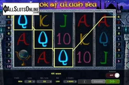 Win Screen . Book of Ulugh Beg from Five Men Games