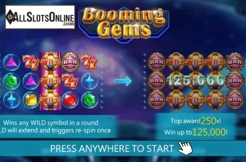 Start screen 1. Booming Gems from Dragoon Soft