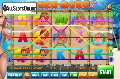 Reels screen. BoraBora from GameX