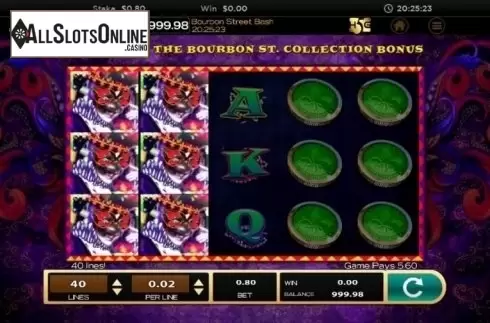 Win screen 3. Bourbon Street Bash from High 5 Games