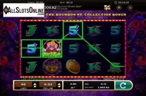 Wild screen 3. Bourbon Street Bash from High 5 Games