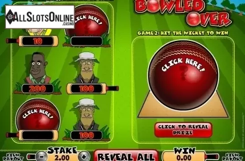 Game Screen. Bowled Over (Microgaming) from Microgaming