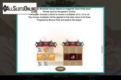 Paytable 4. Boxo from Probability Jones