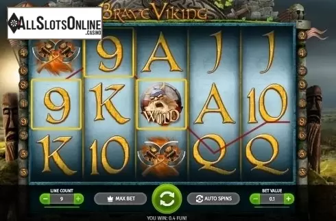 Wild Win screen. Brave Viking from BGAMING