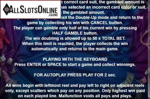 Paytable 4. Brilliants On Fire from Casino Technology