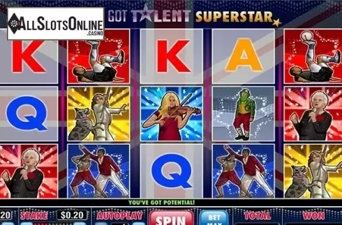Game Workflow screen . Britains Got Talent Superstar from Playtech