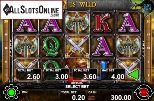 Reel screen. Britania from Casino Technology