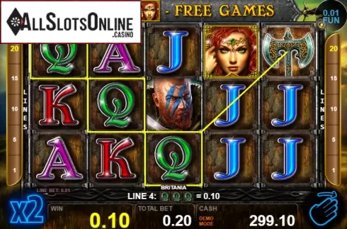 Win screen 2. Britania from Casino Technology