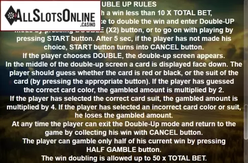 Paytable 4. Britania from Casino Technology