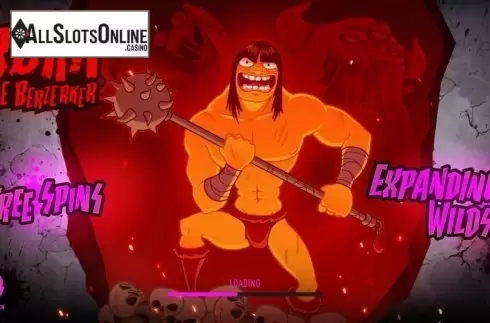 Intro screen. Børk The Berzerker from Thunderkick