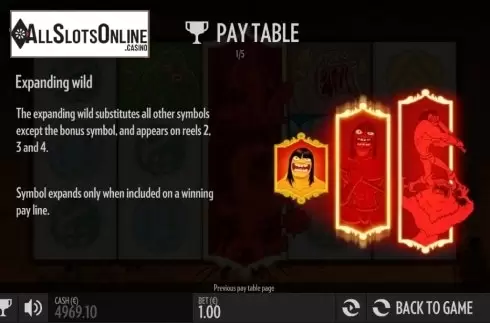 Paytable Expanding wild. Børk The Berzerker from Thunderkick