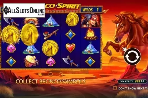 Start Screen. Bronco Spirit from Pragmatic Play