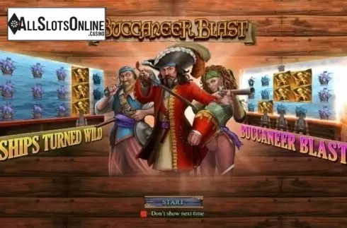 Start Screen. Buccaneer Blast from Playtech