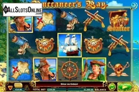Reels screen. Buccaneer's Bay from Side City