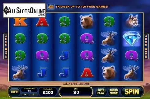 Reel screen. Buffalo Blitz from Playtech