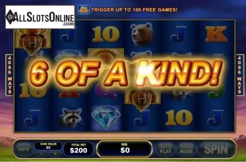 Win screen. Buffalo Blitz from Playtech