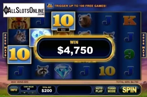 Win screen. Buffalo Blitz from Playtech