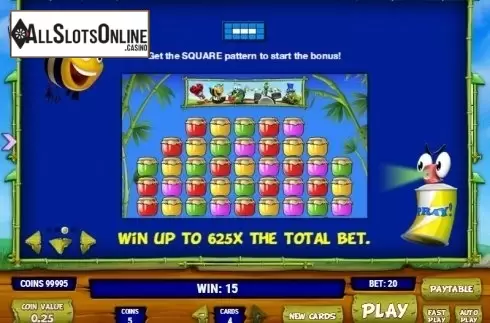 Paytable 3. Bugs Party from Play'n Go