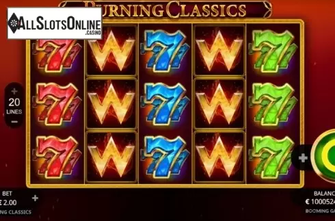 Reel Screen 2. Burning Classics from Booming Games