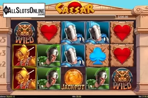 Reels screen. Caesar (Mobilots) from Mobilots