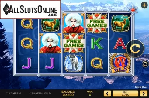 Play Screen 2. Canadian Wild from High 5 Games