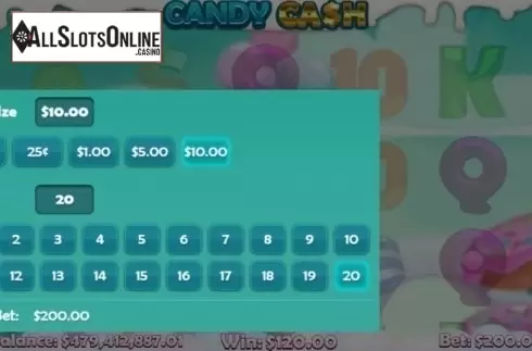 Coin Size. Candy Cash (Mobilots) from Mobilots