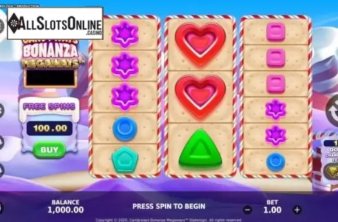 Reel Screen. Candyways Bonanza Megaways from Hurricane Games