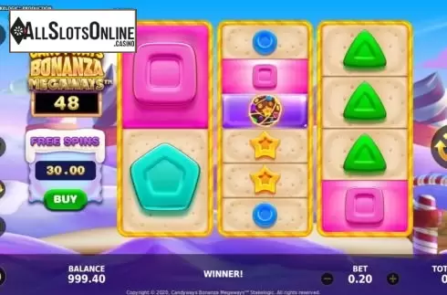 Win Screen 1. Candyways Bonanza Megaways from Hurricane Games