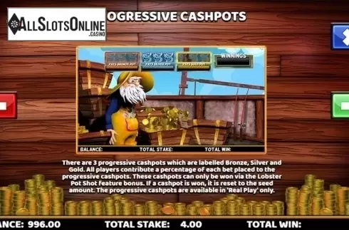 Paytable 5. Captain Cashfall from CORE Gaming