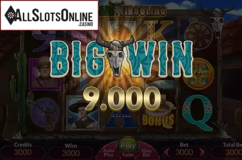 Win Screen. Captain Virgulino from Ipanema Gaming