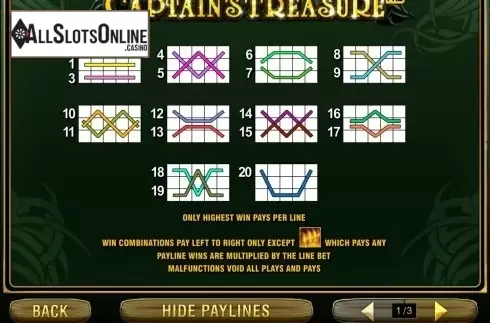 Screen3. Captain's Treasure Pro from Playtech