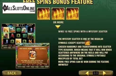 Screen4. Captain's Treasure Pro from Playtech