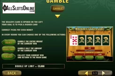 Screen5. Captain's Treasure Pro from Playtech