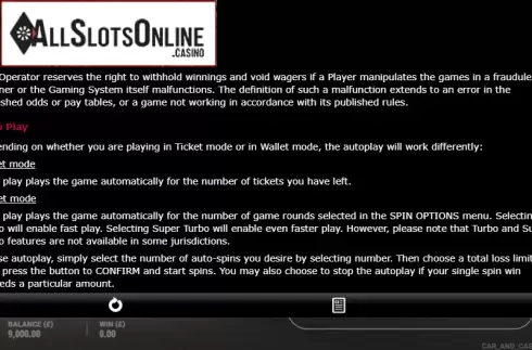 Game rules 3. Car & Cash - Lamborghini from gamevy