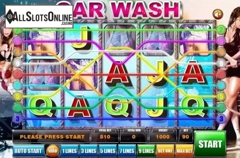 Reels screen. Car Wash from GameX