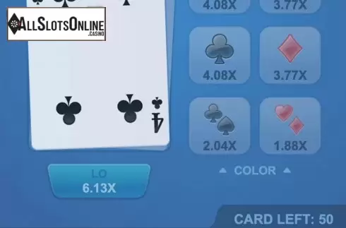 Win screen. Cards Hi Lo from PG Soft