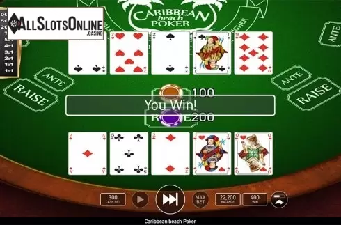 Game workflow 2. Caribbean Beach Poker (Wazdan) from Wazdan