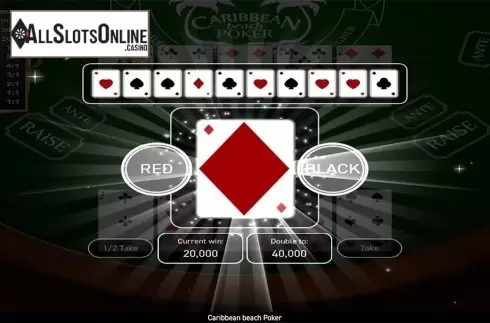 Gamble game screen 2. Caribbean Beach Poker (Wazdan) from Wazdan